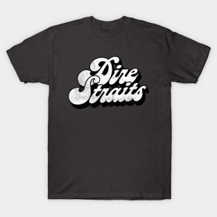 Dire Straits / Retro Faded Style Fan Design T-Shirt